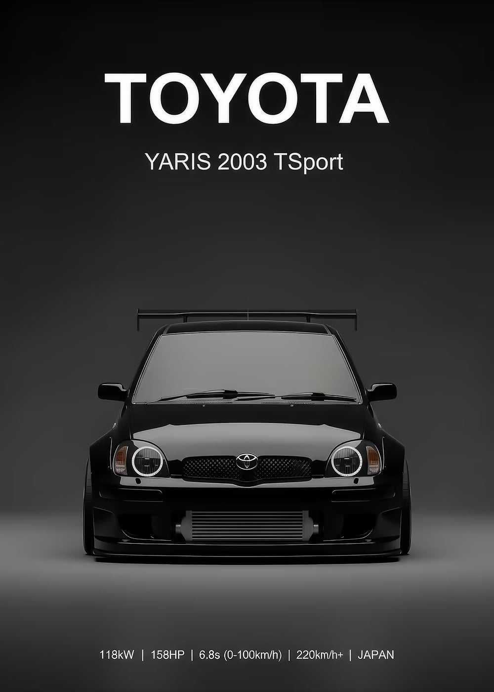 Toyota Yaris T Sport metal poster artwork